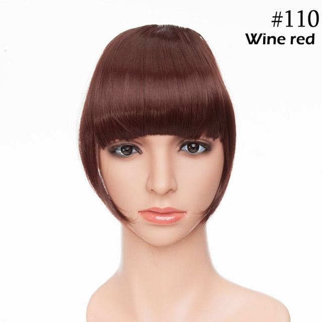 Wine Red Clip In Bangs Hair Extensions