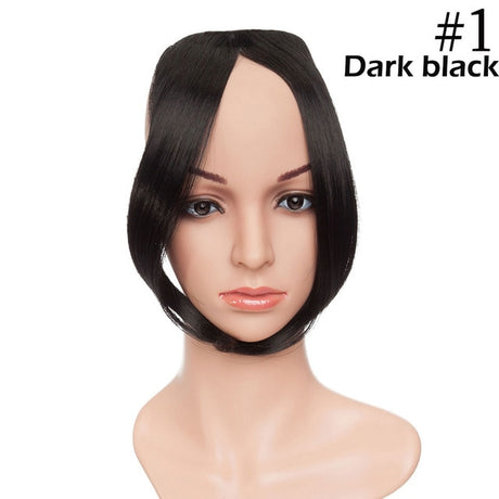 Dark Black Clip In Bangs Hair Extensions