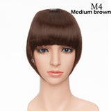 Medium Brown Clip In Bangs Hair Extensions