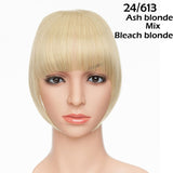 Bleach Blonde Clip In Bangs Hair Extensions