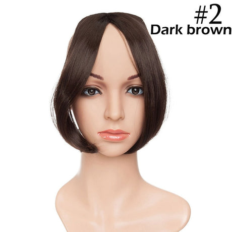 Dark Brown Clip In Bangs Hair Extensions