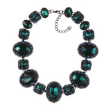 Emerald Crystal Glass Necklace Set