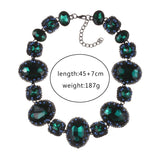 Size of Crystal Glass Necklace Set