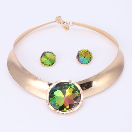 Mulit-color Crystal Jewelry Set