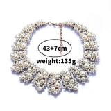 Size of Crystal Pearls Necklace