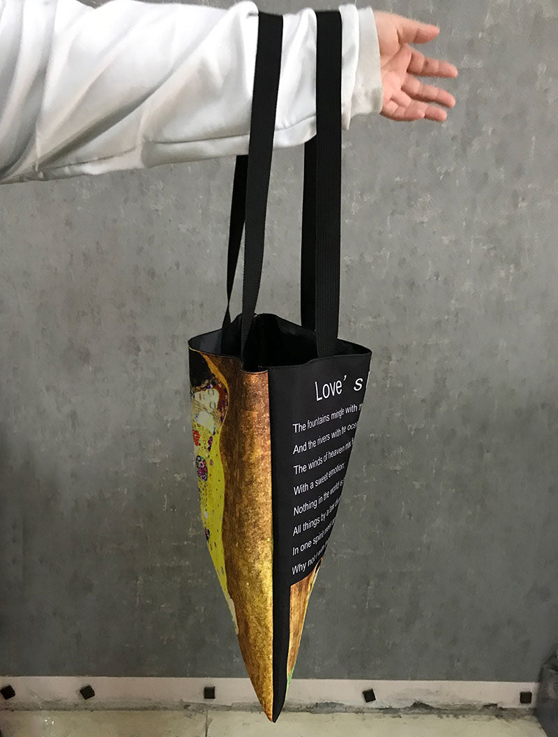 Holding Cute Printed Tote Bag