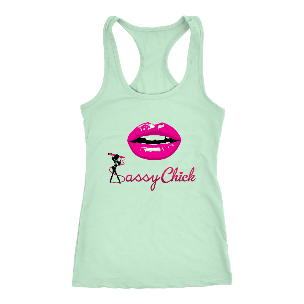 Lips Racerback Tank Top - Mint | Shop Sassy Chick