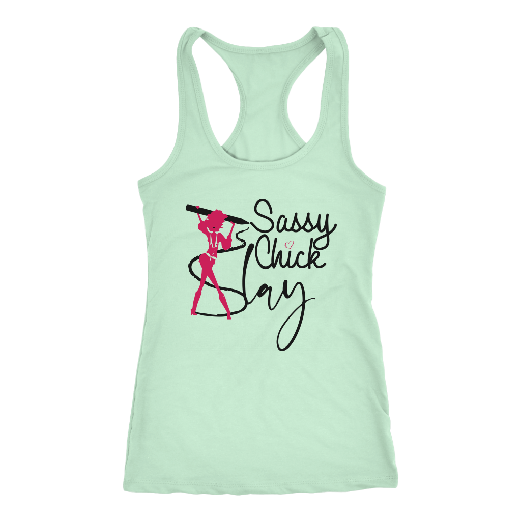 Sassy Chick Slay Racerback Tank Top - Mint | Shop Sassy Chick