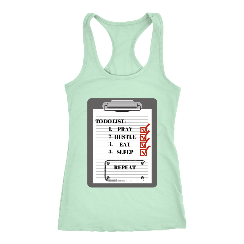 To Do List Racerback Tank Top - Mint | Shop Sassy Chick