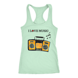 I Love House Music Racerback Tank Top - Mint | Shop Sassy Chick