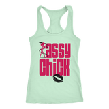 Sassy Chick Black Lips Racerback Tank Top - Mint | Shop Sassy Chick