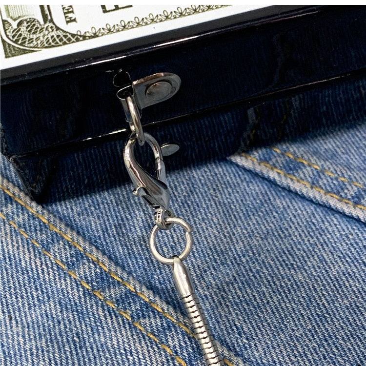Dollar Pattern Clutch Bag