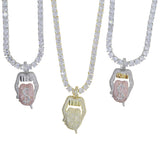 Collection of Drip Lip Dollar Sign Necklace