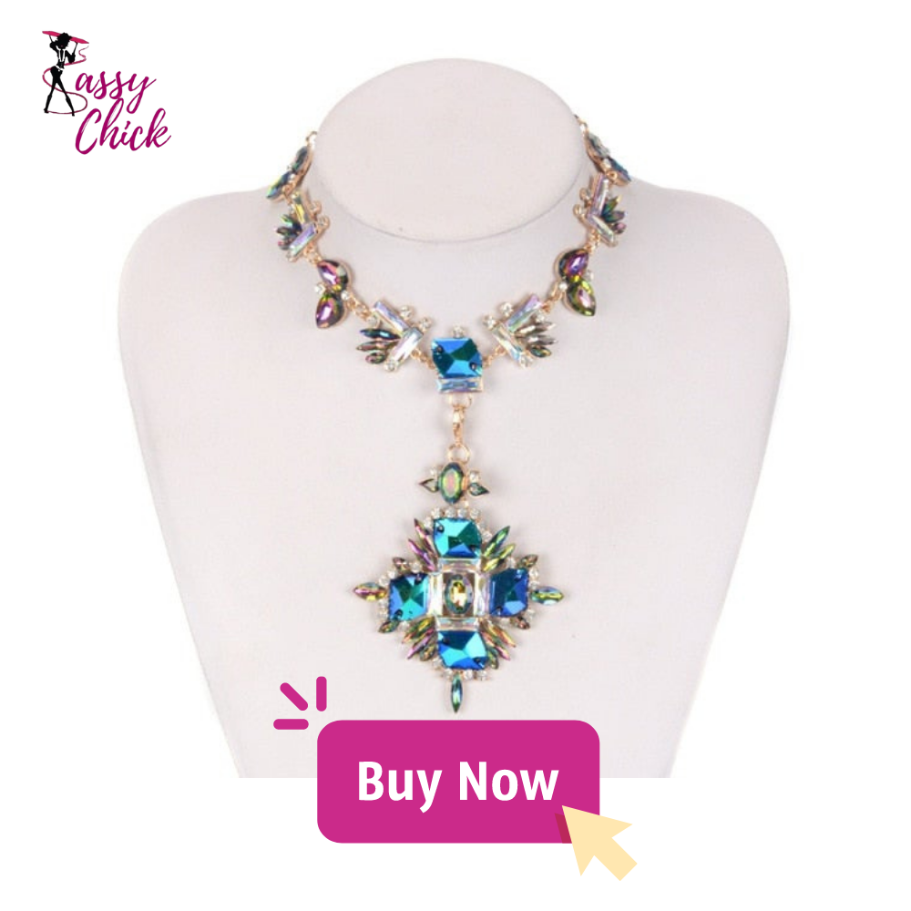Geometric Fashion Crystal Necklace