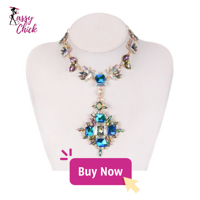 Geometric Fashion Crystal Necklace