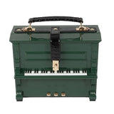 Green Grand Piano 3D Shape Handbag