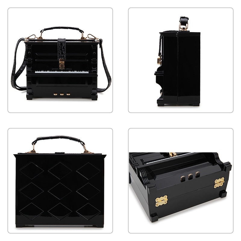 Details of Grand Piano 3D Shape Handbag