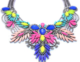 Ethnic Crystal Collar Choker Necklace