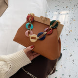 Acrylic Chain Wooden Clip Bag