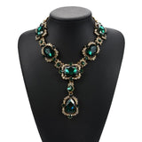 Crystal Gem Statement Choker Necklace