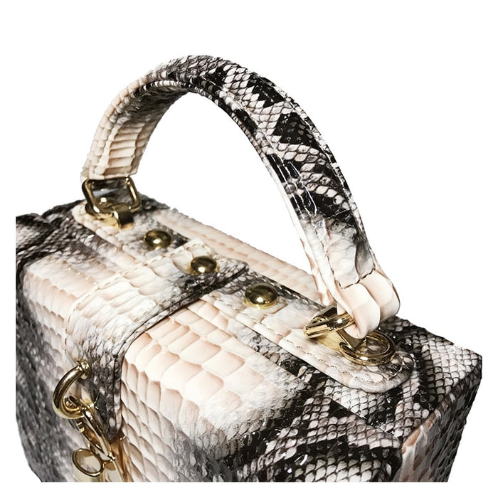 Snake Print PU Evening Clutch Bag