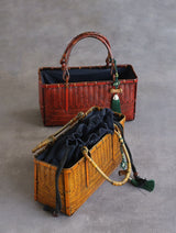 Bamboo Beach Rattan Straw Bag