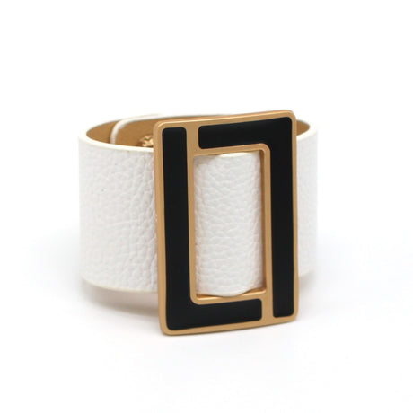 Geometric Wrap Leather Bracelet