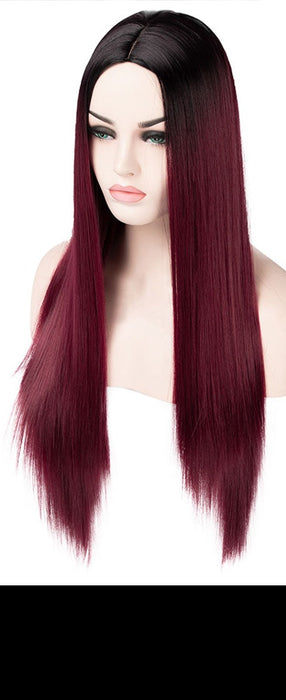 Long Ombre Straight Synthetic Wig