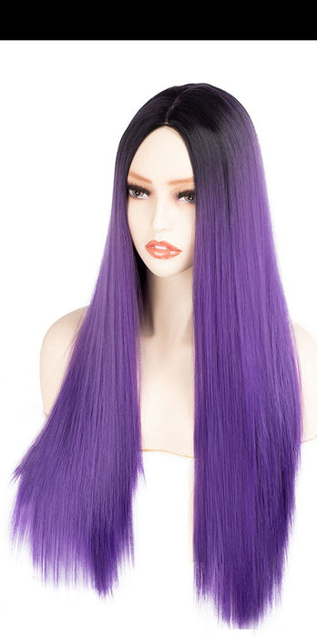 Long Ombre Straight Synthetic Wig