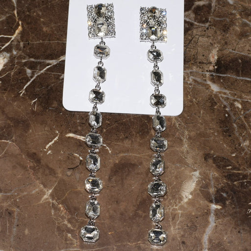 Crystal Long Chain Dangle Earrings