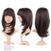 13Inch Dark Brown Medium Synthetic Wig With Bangs