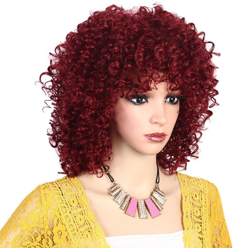 Red Ombre Afro Kinky Synthetic Wig