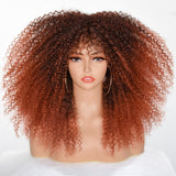 Curly Ombre Wig With Bangs