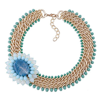 Unique Design Sunflower Shape Necklace