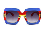 Three Colors Square Sunglasses