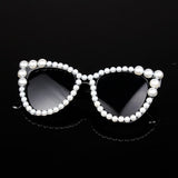 Vintage Pearl Sexy Cat Eye Sunglasses