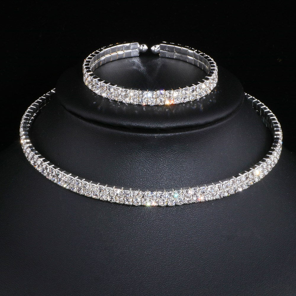 Classic Elegant Tassel Crystal Jewelry Set