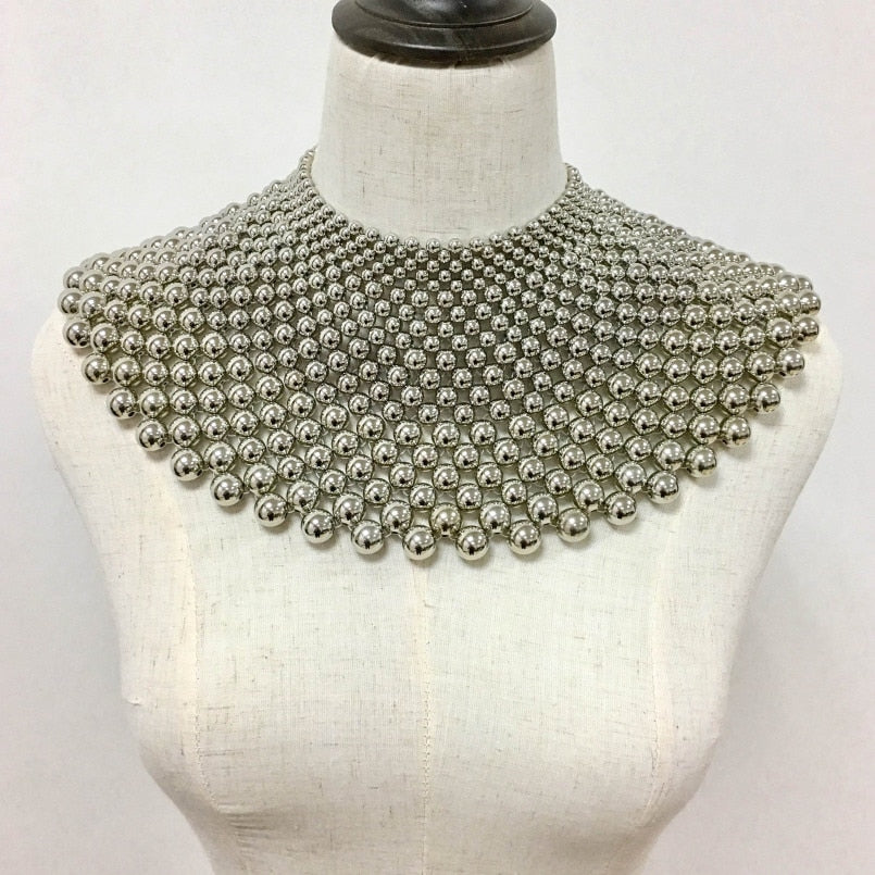 Handmade Collar Beaded Statement Necklace