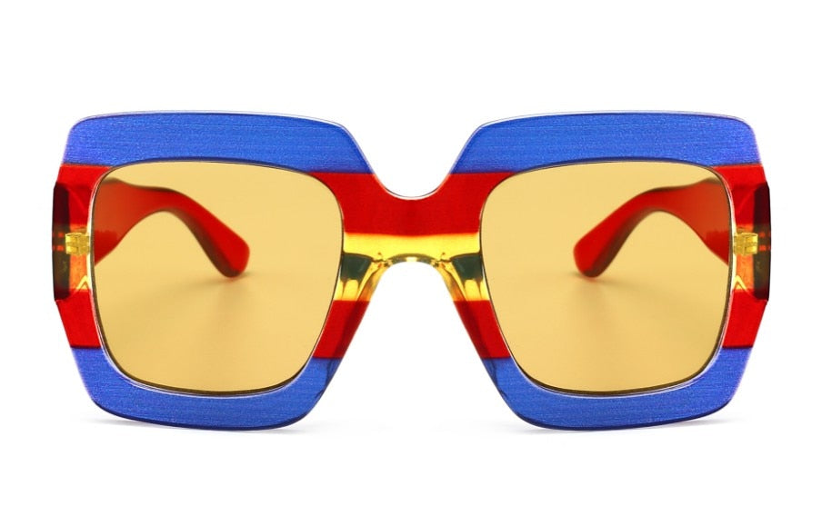 Three Colors Square Sunglasses