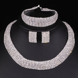 Crystal Round Wedding Necklace Sets