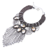 Weaving Statement Tassel Necklace