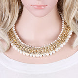 Bohemian Pearls Statement Choker Necklace