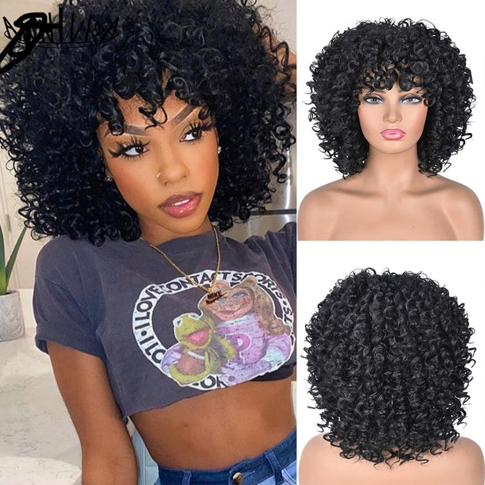 Short Hair Afro Kinky Curly Wig