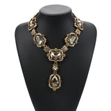 Crystal Gem Statement Choker Necklace