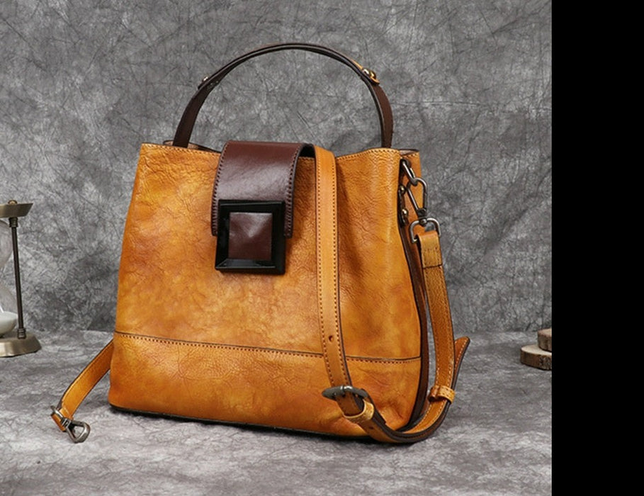 Retro Genuine Leather Shoulder Bag