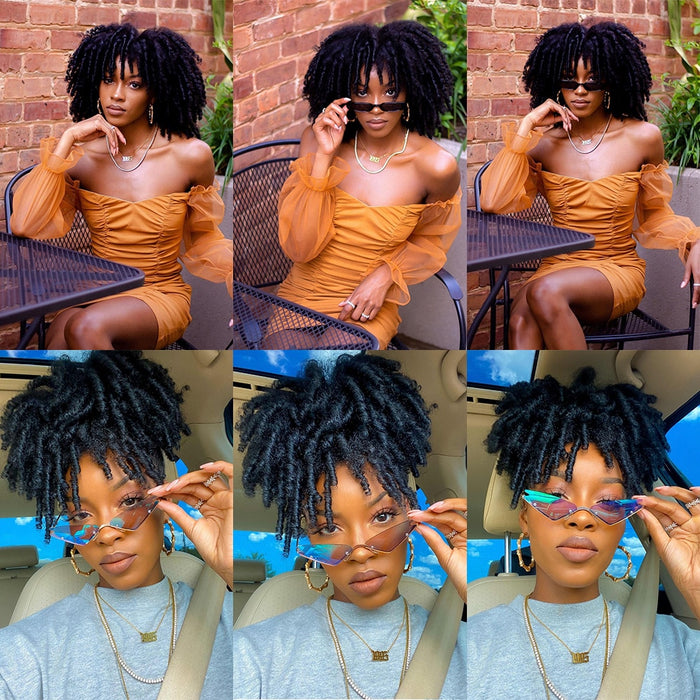Short Dreadlock Curly Wig
