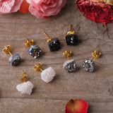 Geode Agates Chip Beads Stud Earrings