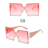 Luxury Oversized Rimless Square Sunglasses