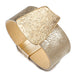 Champagne Gold Color Metal Leather Bracelet