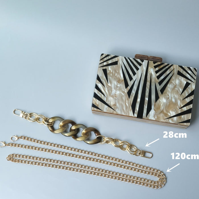 Boho Zebra Acrylic Clutch Bag